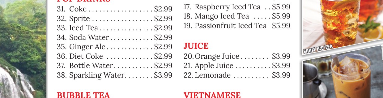 Pho House menu page 4 mobile section 3