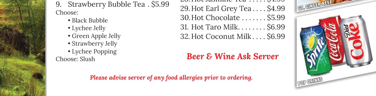 Pho House menu page 4 mobile section 5
